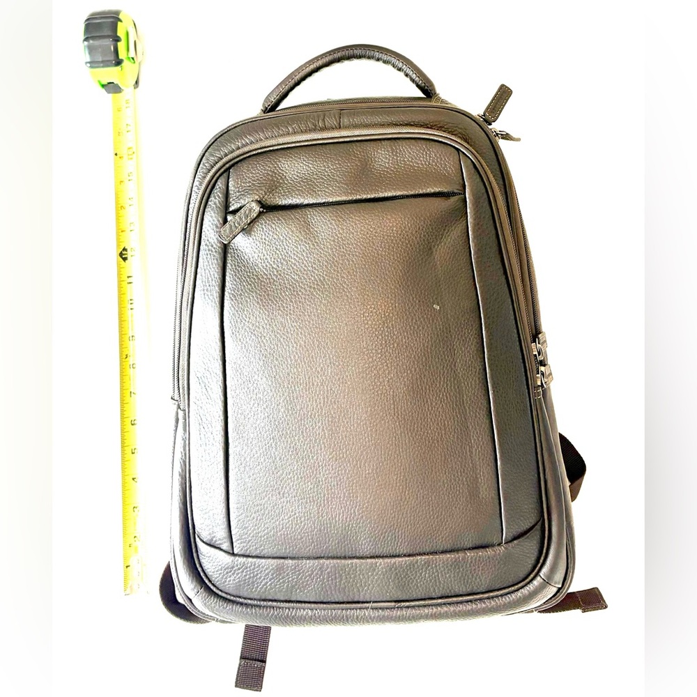 Levenger Backpack Leather Dark Brown - Picture 5 of 12
